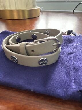 Tory Burch Leather Wrap Bracelet with Decorative Studs